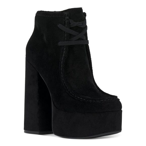 JESSICA SIMPSON Shoes - JESSICA SIMPSON Womens Black Corduroy 2" Platform Saima Block Heel Booties 11 M